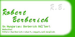 robert berberich business card